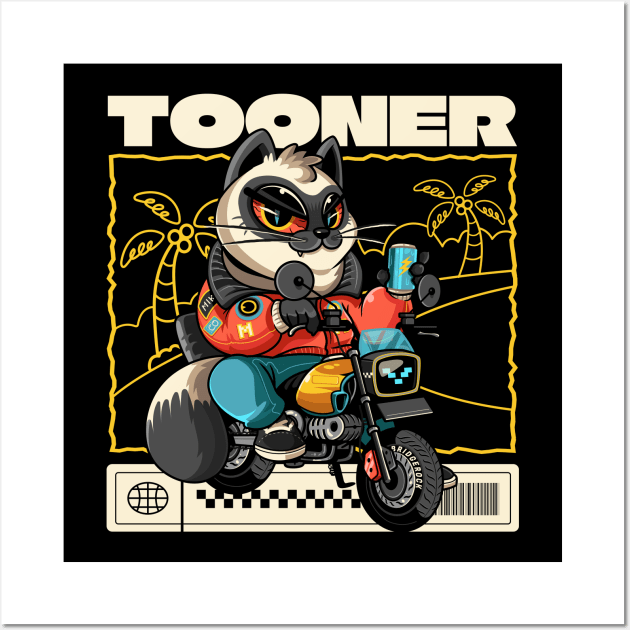 Cat Biker Wall Art by Tooner.studio